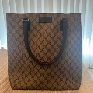 Gucci Brown Monogram Canvas Tote